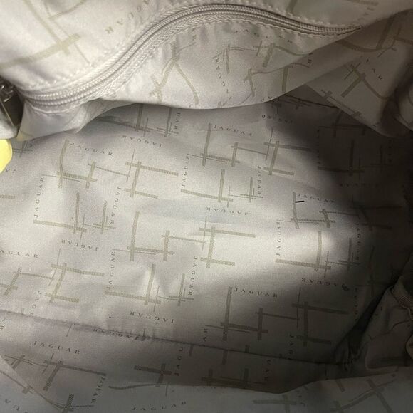 Jaguar Heavy duty Brown & Black fabric Medium duffle bag silver tone hardwares - Picture 11 of 14